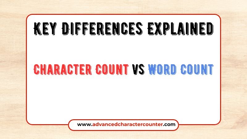 Character Count vs Word Count