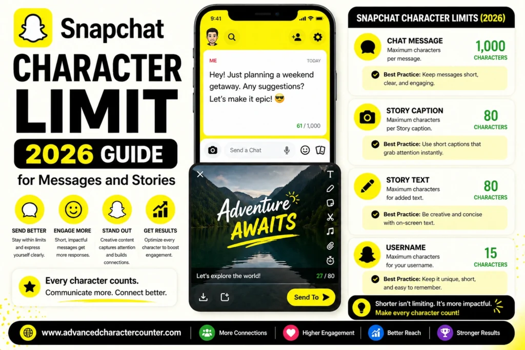 Snapchat Character Limit for Messages and Stories (2026 Guide)