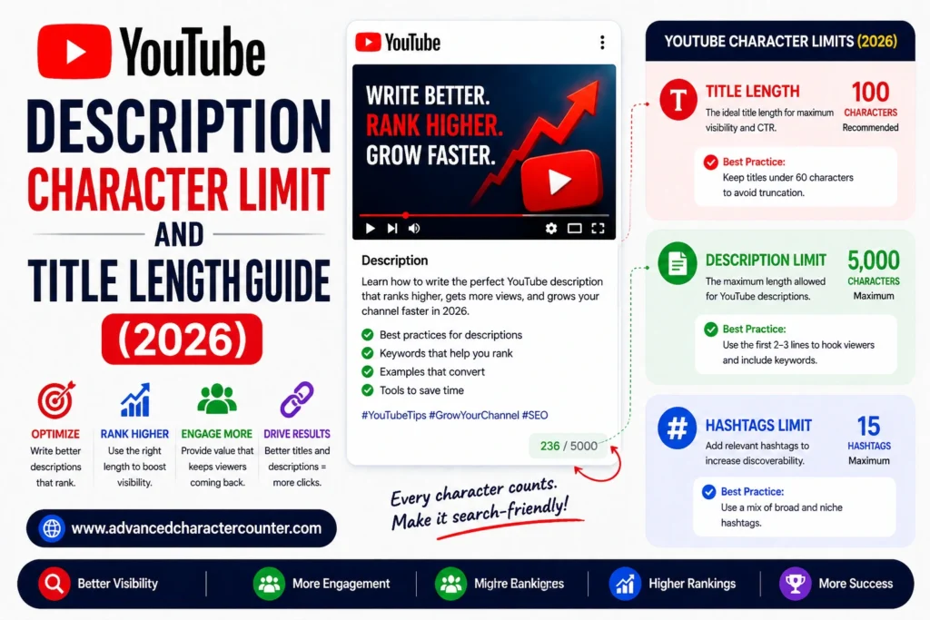 YouTube Description Character Limit and Title Length Guide (2026)