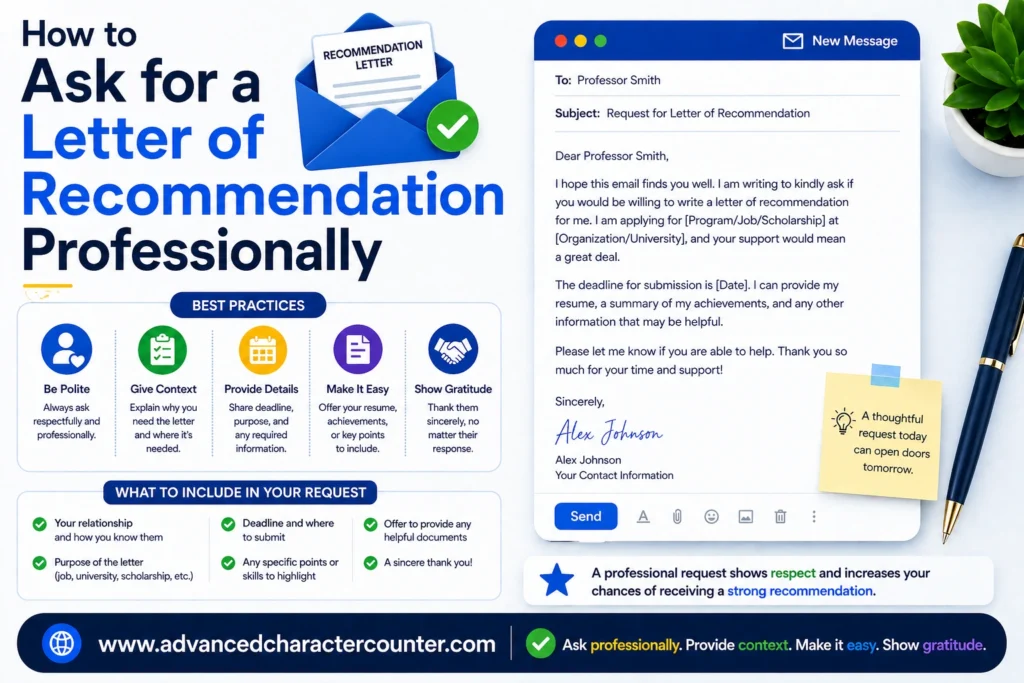 How to Ask for a Letter of Recommendation Professionally