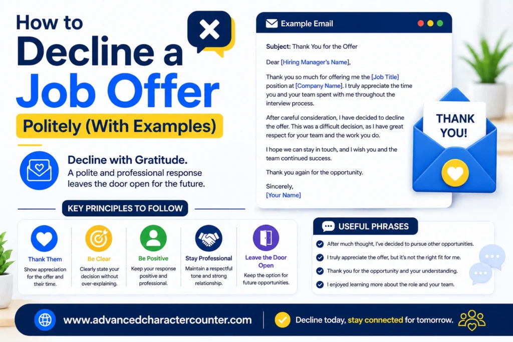 How to Decline a Job Offer Politely (With Examples)