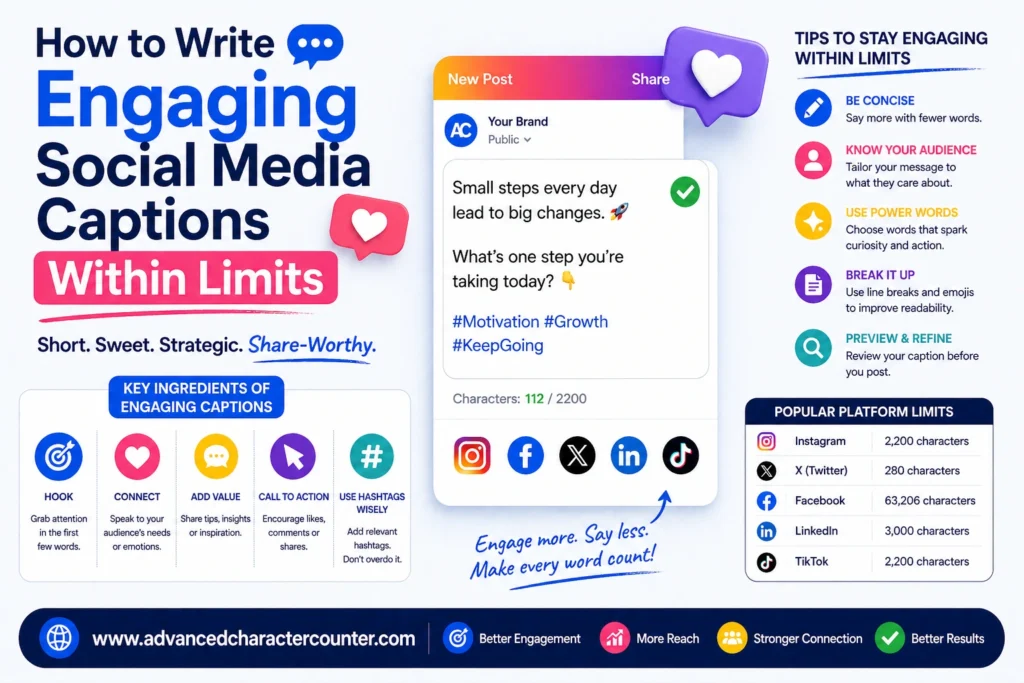 How to Write Engaging Social Media Captions Within Limits
