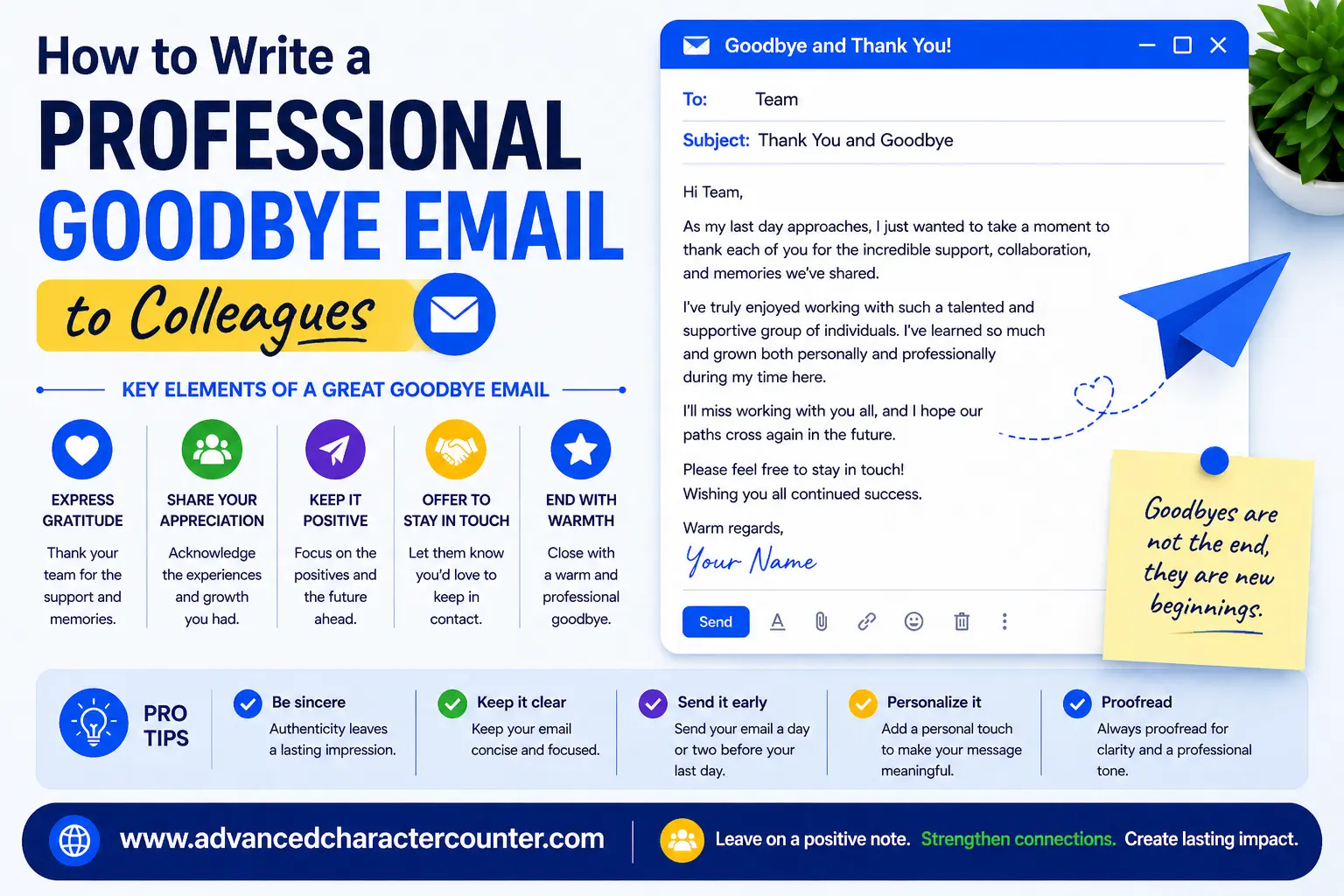 How to Write a Professional Goodbye Email to Colleagues