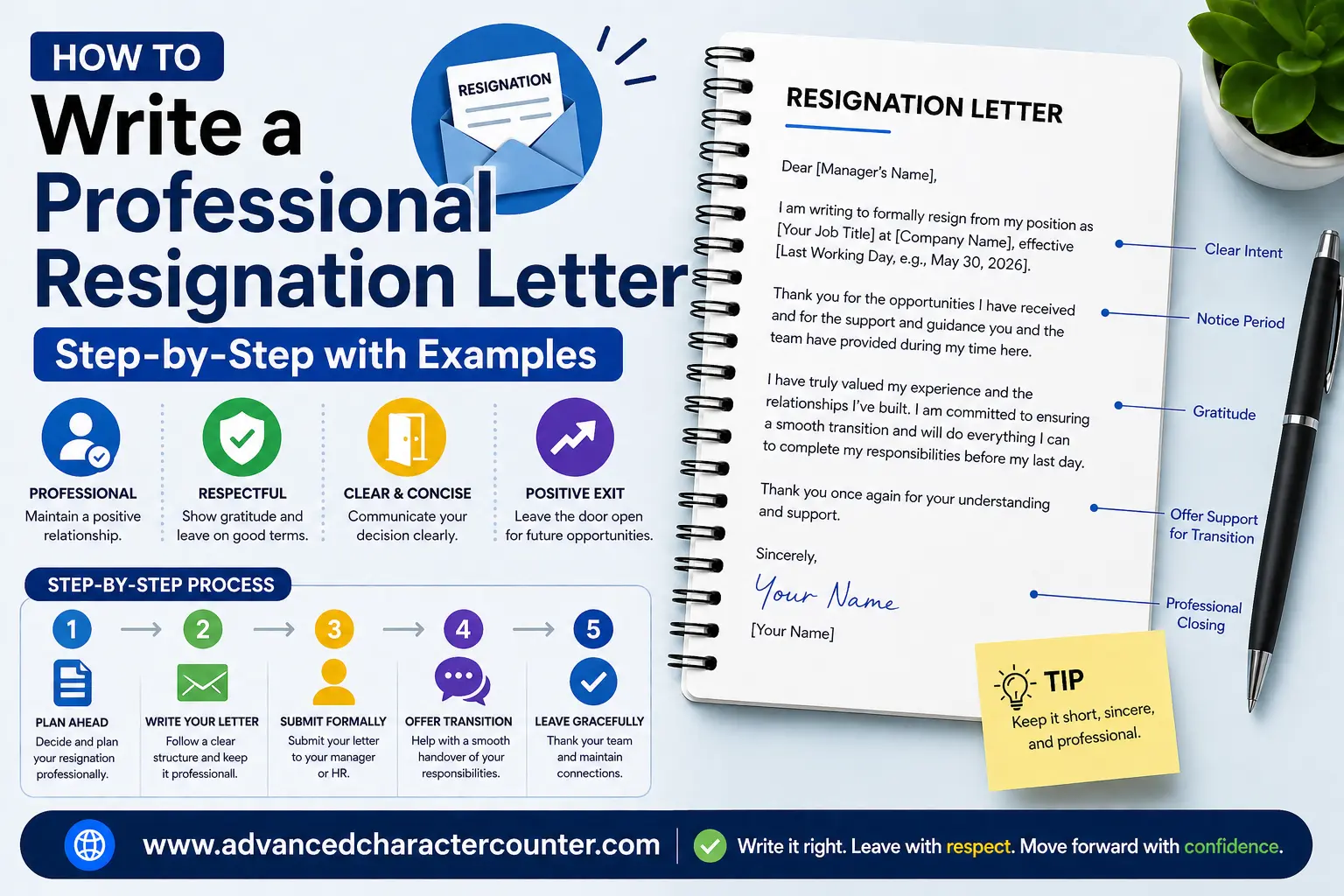 How to Write a Professional Resignation Letter (Step-by-Step with Examples)