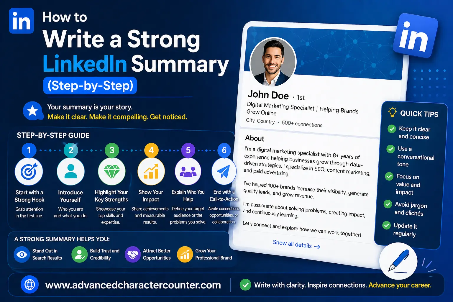 How to Write a Strong LinkedIn Summary (Step-by-Step)
