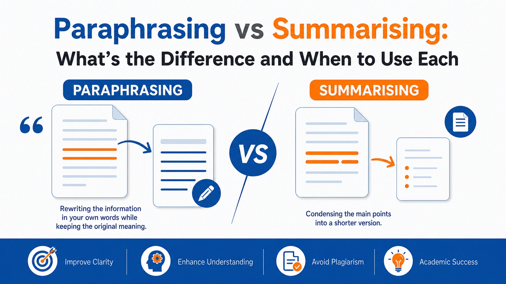 Paraphrasing vs Summarising: What's the Difference and When to Use Each